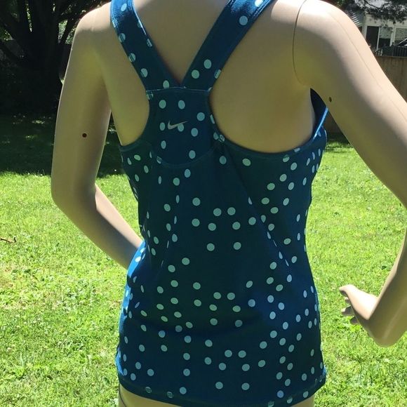 Nike FITDRY | Polka Dot | Racerback Active Top | Blue | M/L - Picture 3 of 8